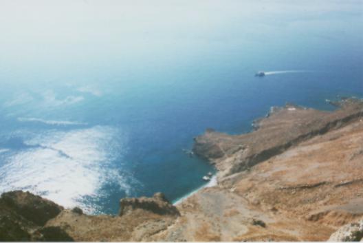 Blick von oben herab auf die Sweetwater Bay