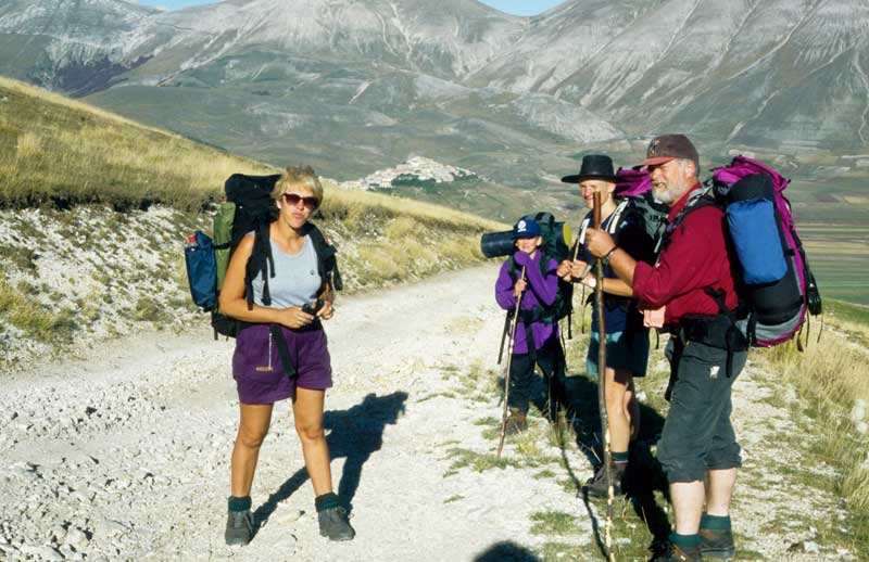 Das Ziel Castelluccio kommt in Sichtweite