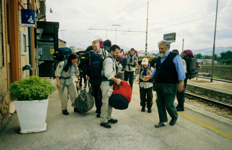 Begrung durch Franco an der Stazione di Gaifana