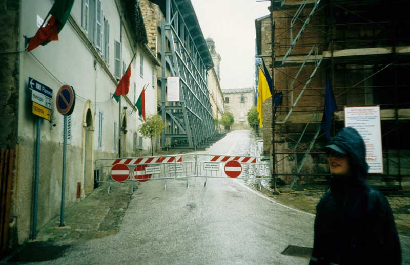 Das Zentrum von Nocera Umbra ist immer noch weitgehend gesperrt