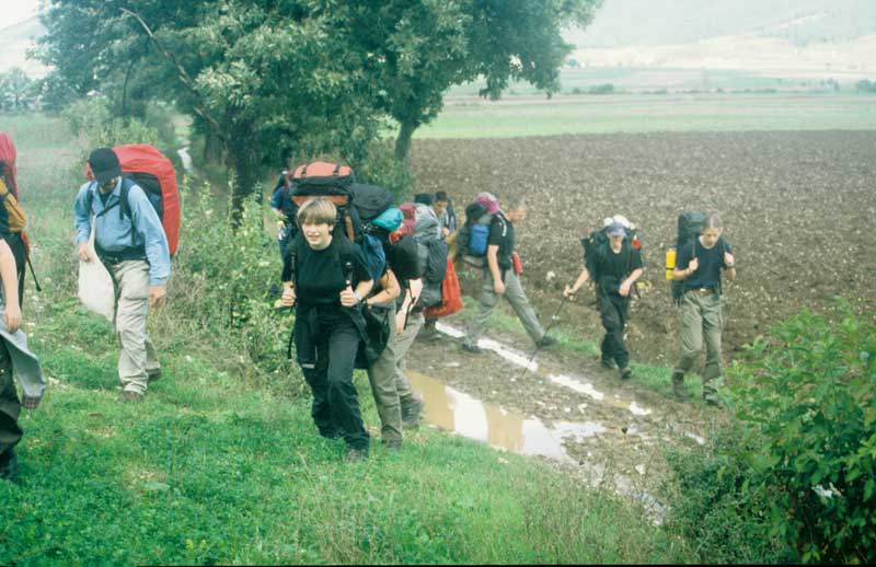 Der E 1 ist ab Annifo reichlich durchfeuchtet - schwierig zu laufen mit dem schweren Gepck