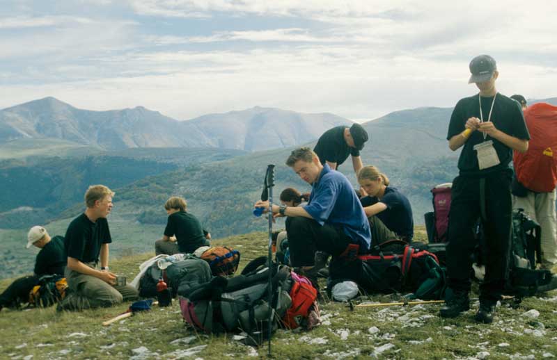 Rast nach dem ersten Tagesanstieg am Monte La Bandita