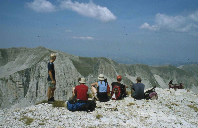 Ausblick vom Vettore auf die gleich beginnende Grat�berquerung