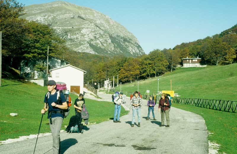 Wir verlassen das Val die Ranco - rckwrts ein schner Blick auf den Monte Cucco